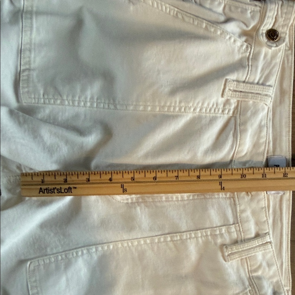 Pistola Women's Ivory Patch Pocket Pants Size 31 in Ivory High Rise Ankle Casual - Picture 10 of 12